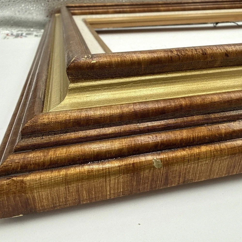 Vtg‎ Ornate Gold Carved Wood Hold A 14x11